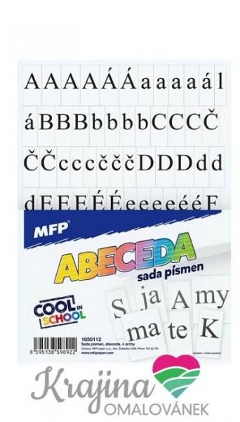 MFP, 1050112, sada tisků ABECEDA, A4, 4 ks - Krajina Omalovánek