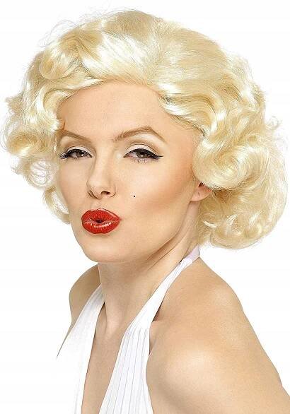PARUKA Marilyn Monroe BLOND KUDRNATÉ VLASY W56