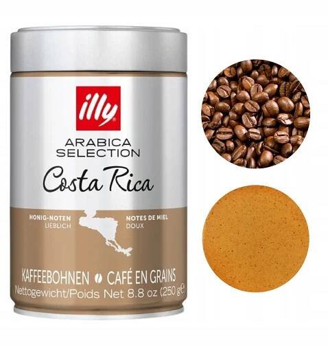 Káva zrnková Arabica Illy Costa Rica tmavě pražená 250 g