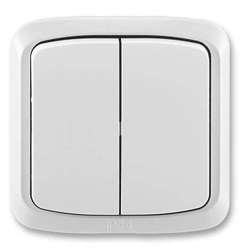 TANGO IP44 Kompletní vypínač č. 6+6 s rámečkem 3558A-52940 S