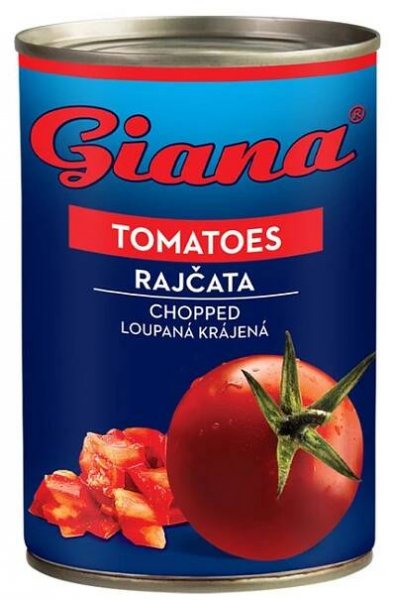Giana Rajčata loupaná krájená 425ml 425ml