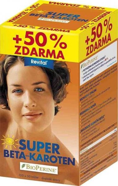 REVITAL Super beta-karoten tbl.100+50 zdarma