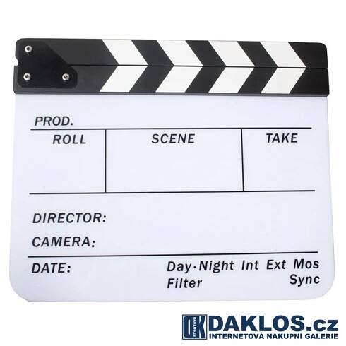 Filmová klapka - bílá