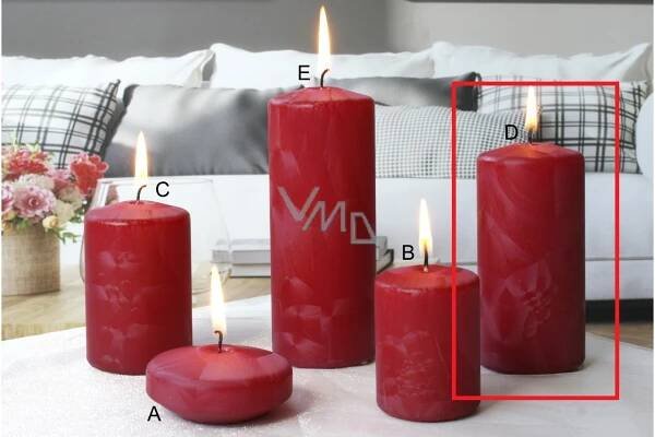 Lima Ice candle red cylinder 60 x 90 mm 1 piece - VMD parfumerie - drogerie