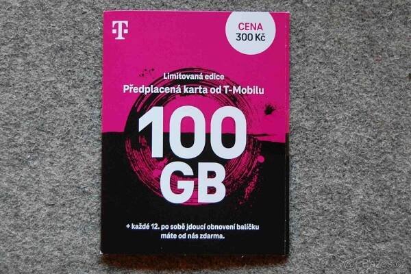 Simkarta T-Mobile edice 100 GB dat (předplacenka)