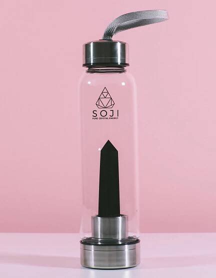 Soji Black Obsidian Water Bottle