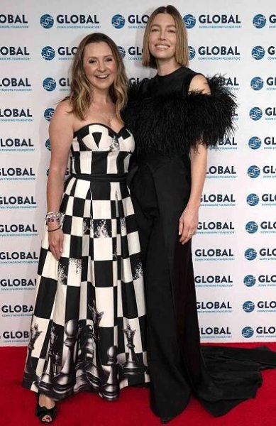 Beverley Mitchell and Jessica Biel attend the Global Down Syndrome Foundation's 16th Annual Be Beautiful Be Yourself Fashion Show at Sheraton Downtown Denver Hotel on November 16, 2024 in Denver, Colorado.