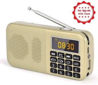 Přenosné FM rádio Prunus J725C, baterie 3000mAh, USB, svítilna, mp3