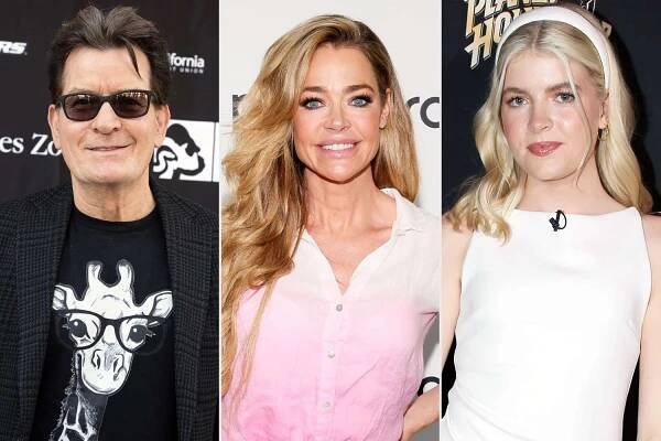 Charlie Sheen attends the Greater Los Angeles Zoo Association's Beastly Ball 2023 at the Los Angeles Zoo on June 03, 2023 in Los Angeles, California; Denise Richards visits SiriusXM Studios on March 25, 2025 in Los Angeles, California; Lola Sheen poses as she promotes her new show 