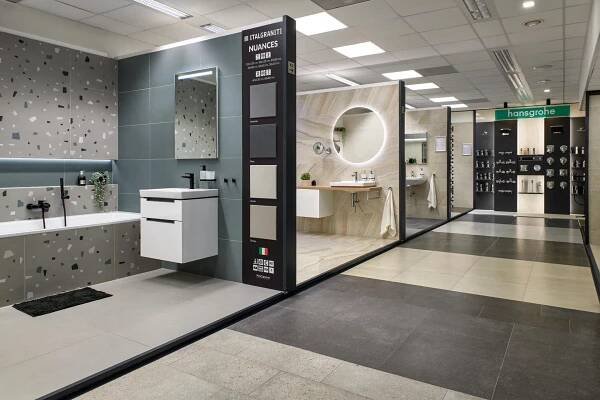 Rekonstrukce showroomu pro development v New Living Center - Praha | Objevte s námi kouzlo kvalitních obkladů, dlažeb a