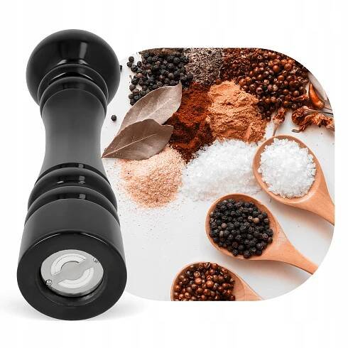 MLÝNEK NA SŮL A PEPŘ RUČNÍ DRTIČ VELKÁ NÁDOBA NA KOŘENÍ A BYLINKY S5 Materiál dřevo