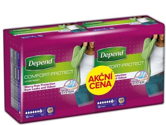Depend Normal inkont.kalh.ženy Duopack S/M 2x10ks cena od 275 Kč
