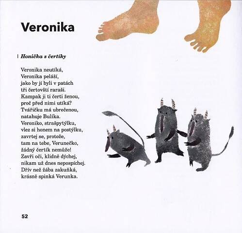 an advertisement for veronika shows three mice with horns on their heads and feet