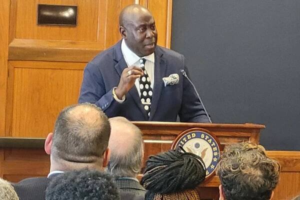 Charles Austin, principal investigator for the International Brotherhood of Teamsters, speaks about his organization’s activities during a May congressional briefing. (Photo courtesy of WTP)