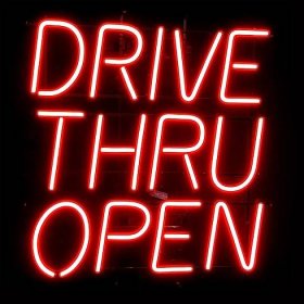 Drive Thru Open Custom Sign