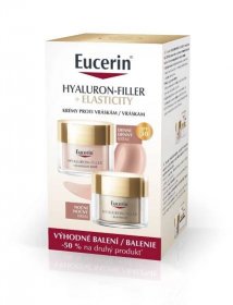 Eucerin Hyaluron-Filler + Elasticity Rosé denní SPF30 + noční krém 2x50 ml