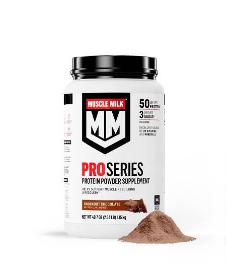 Muscle Milk Pro Series Knockout Chocolate Protein Powder Canister