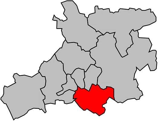 Kanton na mapě arrondissementu Romorantin-Lanthenay