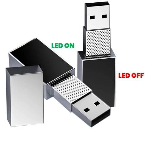 Kovový USB 2.0/3.0 flash disk s LED logem | smero-reklamniIT.cz