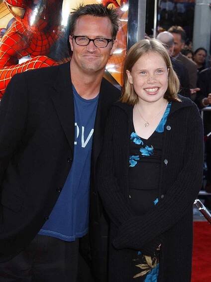 Matthew Perry and his step-sister, Madeline, at the "Spider-Man" Premiere