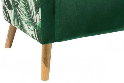 Křeslo sametová tkanina zelená se vzorem ONEIDA Beliani