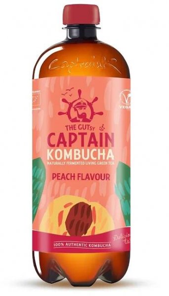 Captain Kombucha Broskev BIO 1000 ml