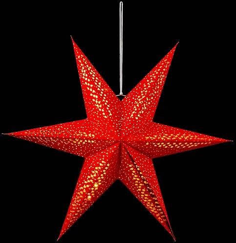 Vánoční hvězda červená závěsná 20 LED, 60 cm, 2 x AA 109 Kč