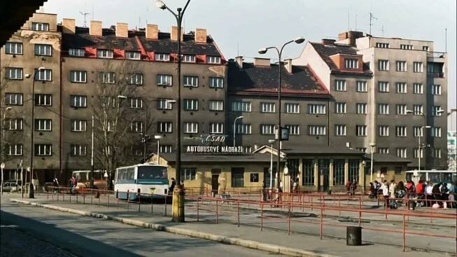 Autobusové nádraží Praha Pankrác 1985