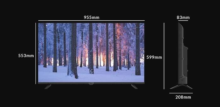 Televizor Kiano KE43 Smart LED TV 43" 4K UHD černý PVR WiFi Stav balení originální