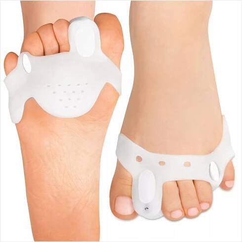 KOREKTOR Hallux valgus bandáž masíruje nártní část SEPARÁTORU na překrývající se prsty
