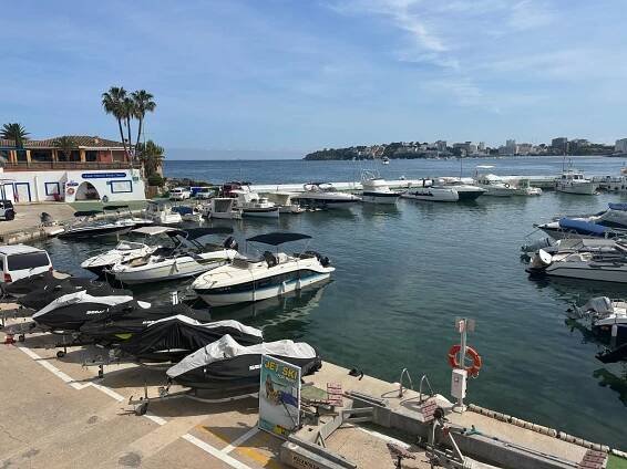 Un montón de barcos están atracados en un puerto.