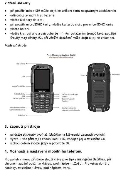 Návod k obsluze Evolveo StrongPhone WiFi - Zbozi.cz