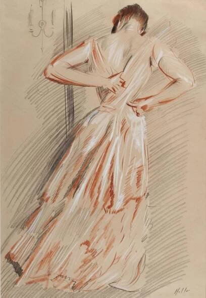 Chalk drawing by Paul-César Helleu