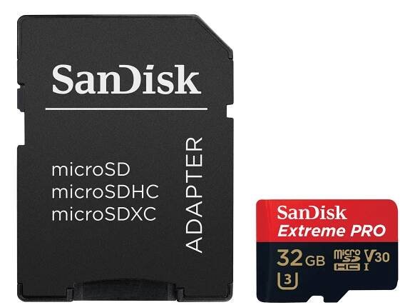 SanDisk Extreme PRO microSDXC 64 GB UHS-I U3 V30 A2 200 MB/s + SD adaptér