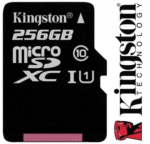 Paměťová karta Micro SD 256 GB KINGSTON SDCS2 C10 V10 A1 100Mb/s Adaptér Kód výrobce SDCS/256GBSP