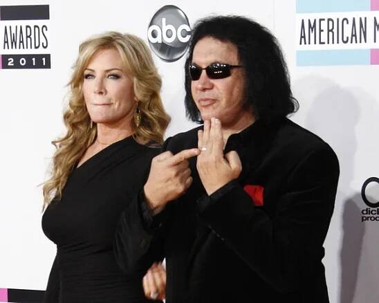 Gene simmons, manželka shannon tweed — Stock obrázek