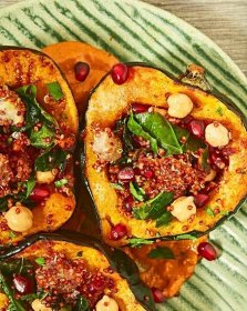Roasted Acorn Squash Stuffed With Collards and Quinoa – Texas Monthly 