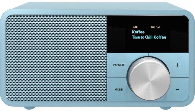 Sangean Genuine Mini DDR-7 A500420 stolní rádio, DAB+, FM, AUX, Bluetooth, tyrkysová