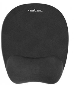 Podložka pod myš ergonomická gelová Natec Chipmunk, černá, 235x195 mm
