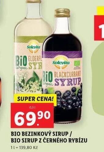 Lidl Bio bezinkový sirup nabídka