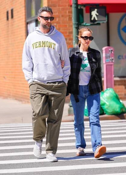 Jennifer Lawrence and Cooke Maroney in April 2023 in NYC