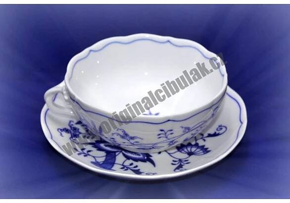 cibulák šálek + podšálek bujón s 1 ouškem 0,30 l český porcelán Dubí 2.jakost
