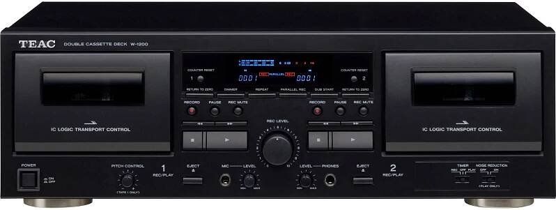 TEAC W-1200 kazetový černá