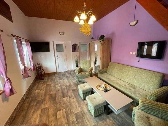 Obývací pokoj - chalupa k pronájmu Velhartice - foto 3
