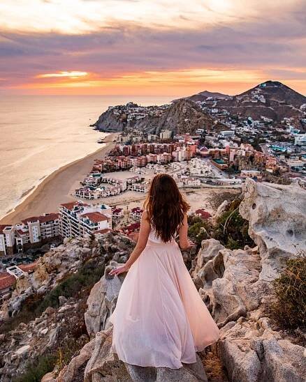 Sunset View of Cabo San Lucas from Mount Solmar