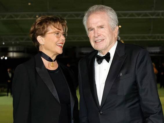 Annette Bening and Warren Beatty attend The Academy Museum of Motion Pictures Opening Gala at The Academy Museum of Motion Pictures on September 25, 2021 in Los Angeles, California