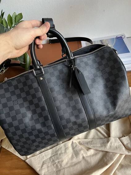 LOUIS VUITTON Keepall 45 Damier Graphite 2021
