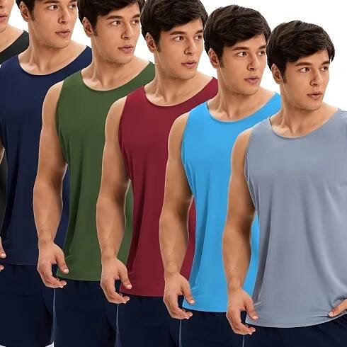 * 6 Pack *'S Quick Dry Workout Tank Tops Breathable Gym Sleeveless Muscle Shirts For *