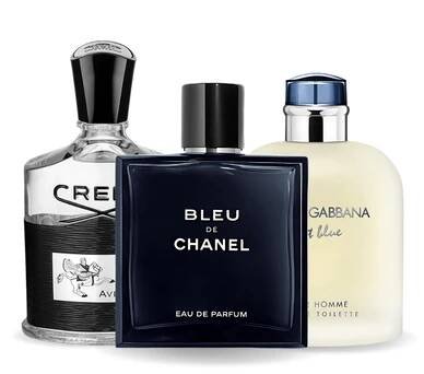 Bleu de Chanel, Creed Aventus a Light Blue Dolce & Gabbana