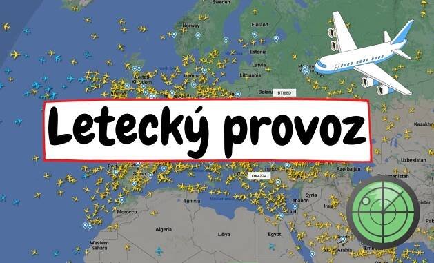 Letecký provoz online nad Evropou – Letadla nad hlavou
